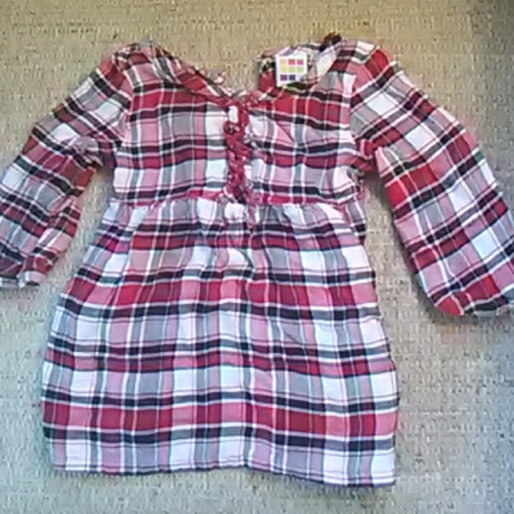 Plaid 2t light long sleeve girls shirt